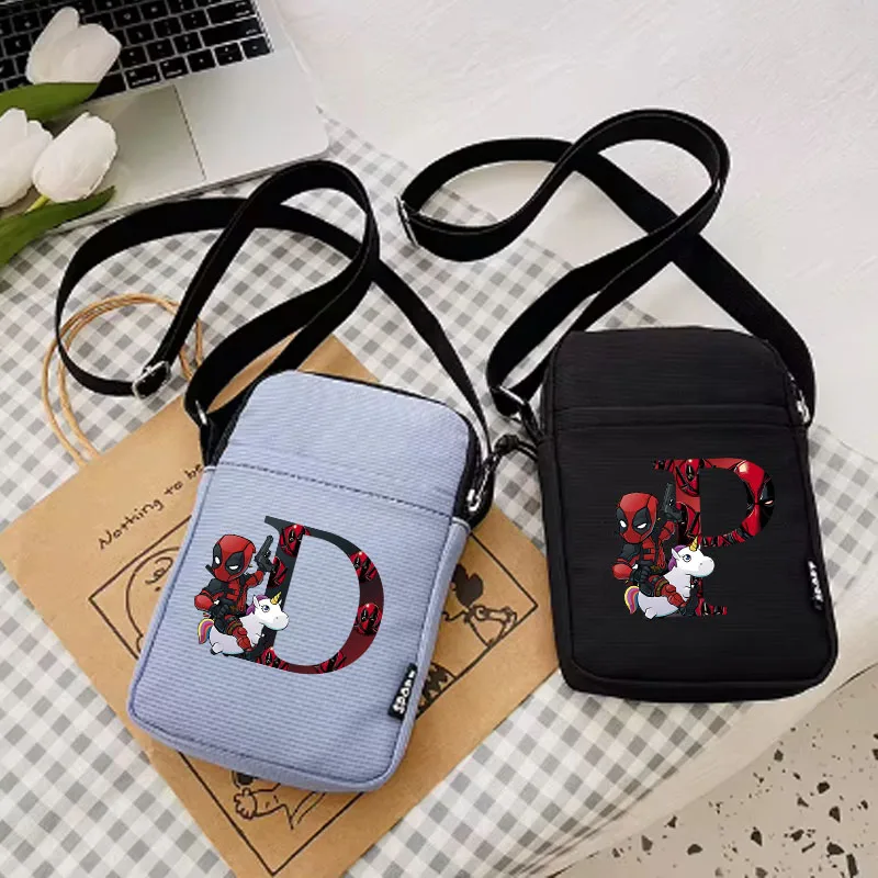 

2024 New dead-pool superhero Women's Messenger Bag New Fashion Mobile Phone Bag Mini Small Crossbody Bag Cloth Portable Bags