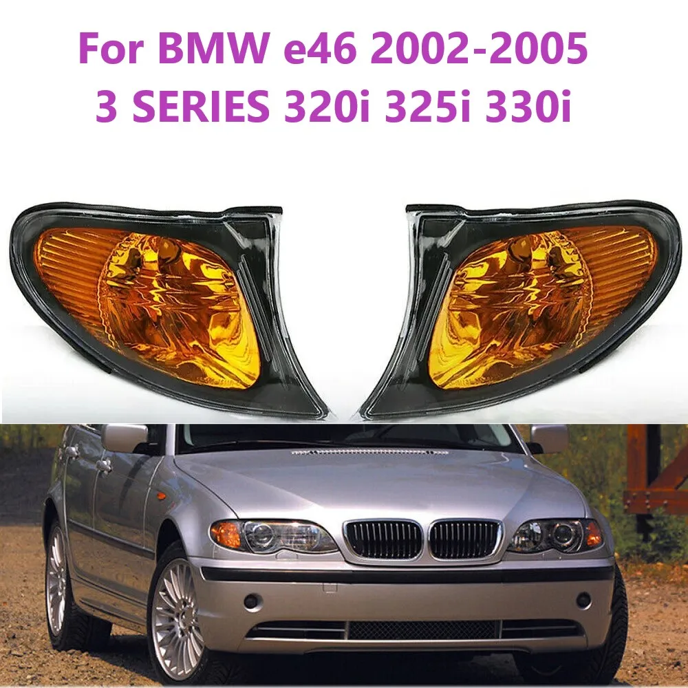 For BMW e46 2002-2005 3 SERIES 320i 325i 330i Corner Light Turn Signals Headlight Head Lamp Turn Signal Corner Lights Accessorie