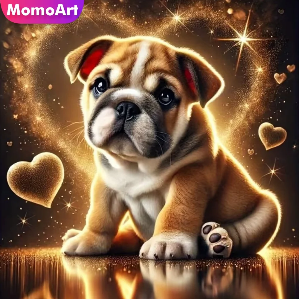 Momoart Dog Diamond Embroidery Animal Painting Suitable for 