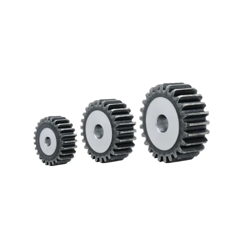 45 Carbon Steel Flat Teeth Gear 1 Module 21 22 23 24 25 26 27 28 Teeth Total Height 10mm Industrial Mechanical Transmission Gear