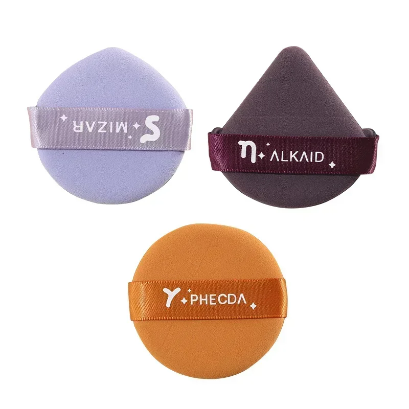 10PCS Round Square Triangle Shape Makeup Puff Soft Dry Wet Dual-use Air Cushion Foundation Concealer Powder Cosmetic Sponge Puff