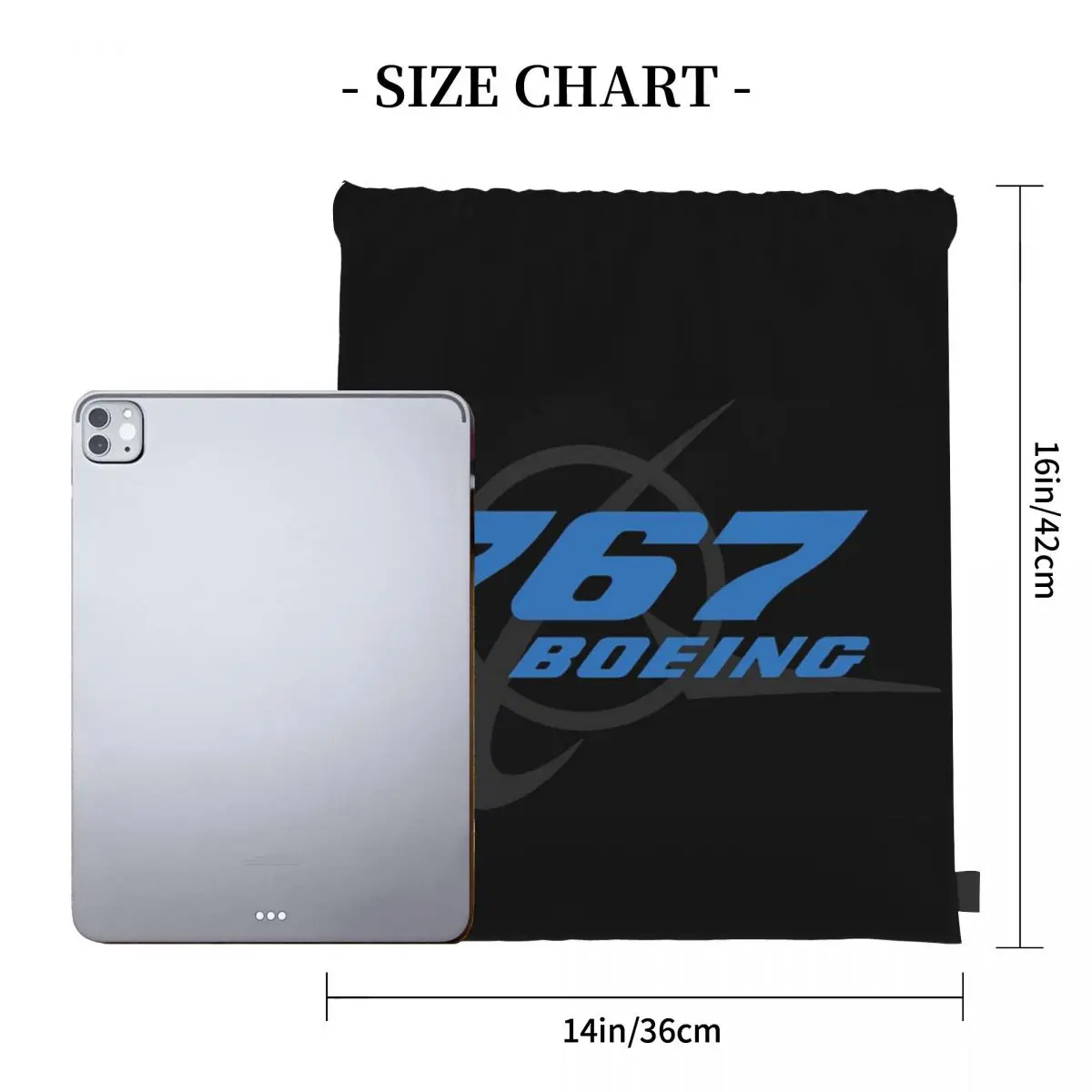 Boeing 767 Essential Backpacks Portable Drawstring Bags Drawstring Bundle Pocket Sports Bag Book Bags For Man Woman Students