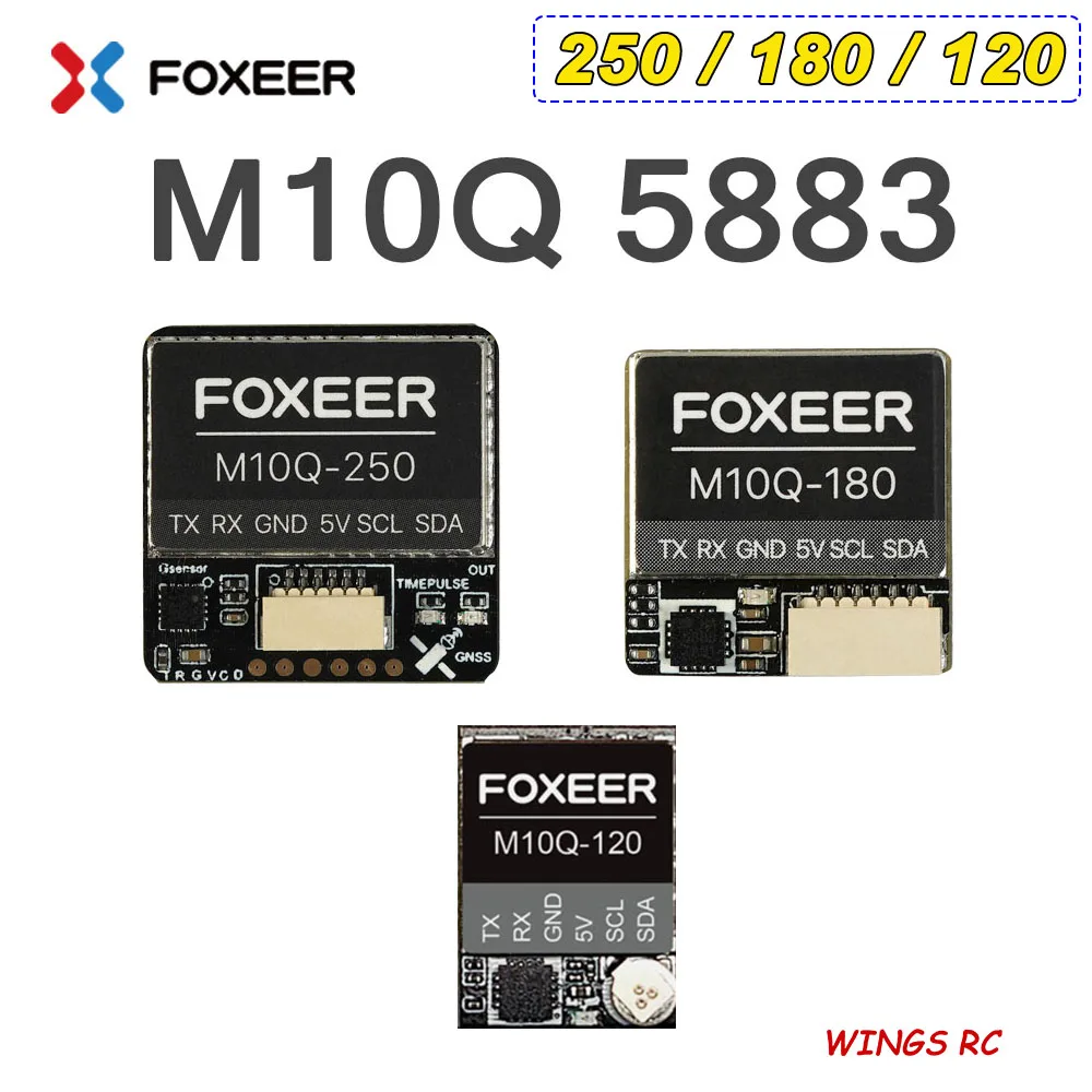 Foxeer M10Q-250 / M10Q-180 / M10Q-120 M10 Dual Protocol GPS Module Built-in QMC5883 Ceramic Antenna for FPV Long Range Drone - image 1 of 6
