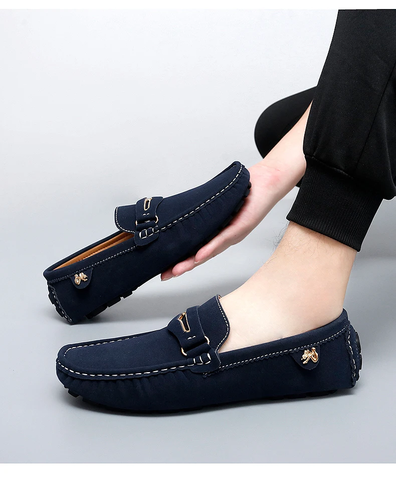 48 Extra-Large Size Matte Couple's Style Halloween Gift 2025 Autumn New Loafers British Style Slip-On Men's Driving Shoes Lightweight Non-Slip Casual Leather Shoes