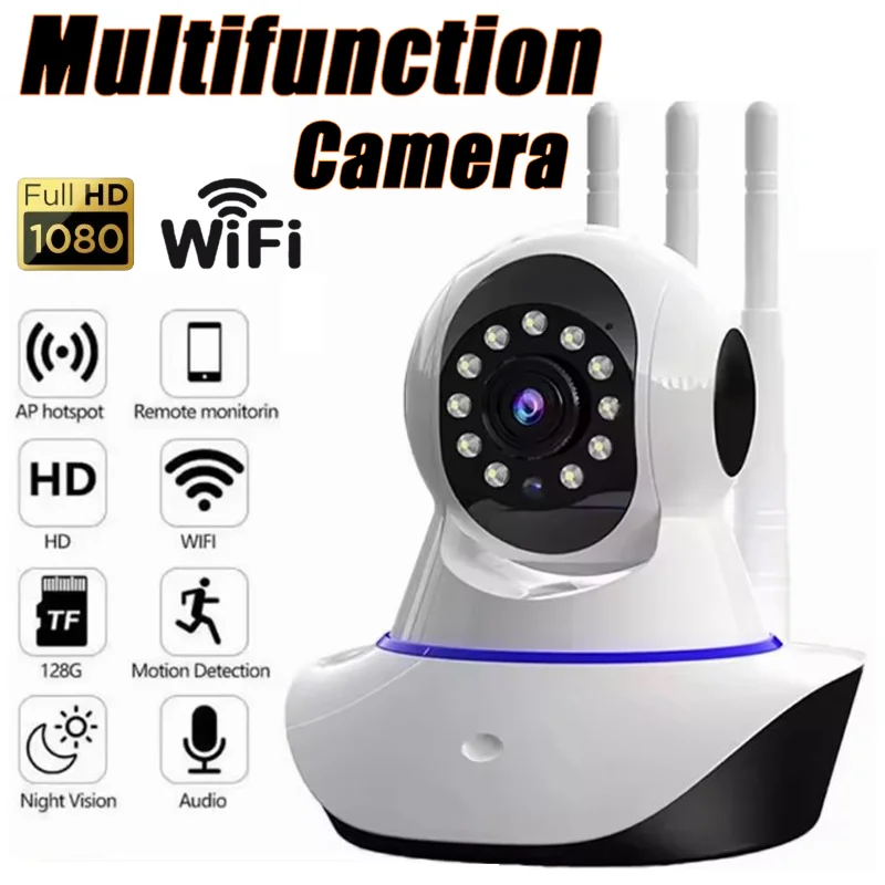 WiFi Camera 1080P HD Night Vision Baby Pet Safety Monitor 360Degree Rotation Auto Tracking Smart Home Security Protection 2025