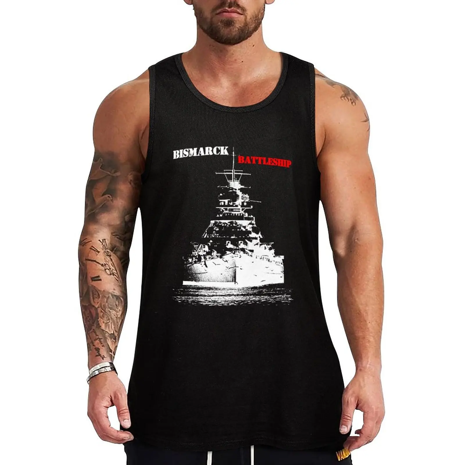 

Bismarck - Battleship Tank Top Sports clothing Men's cotton t-shirt best selling products