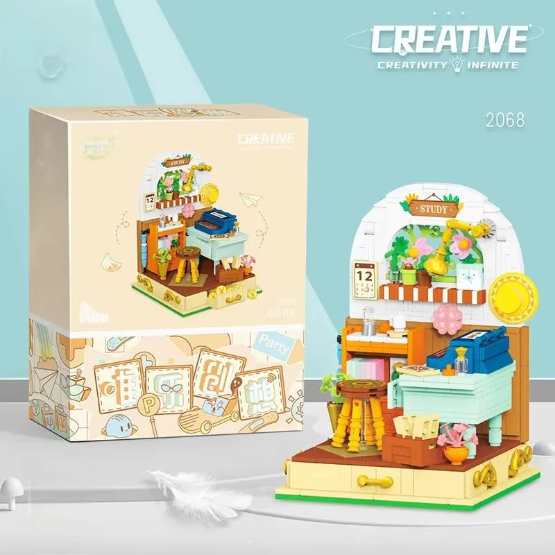 ToylinX 550 pezzi set da costruzione per bagno carino mini blocchi di costruzione casa creativa vista modello in mattoni set giocattoli e regali per bambini