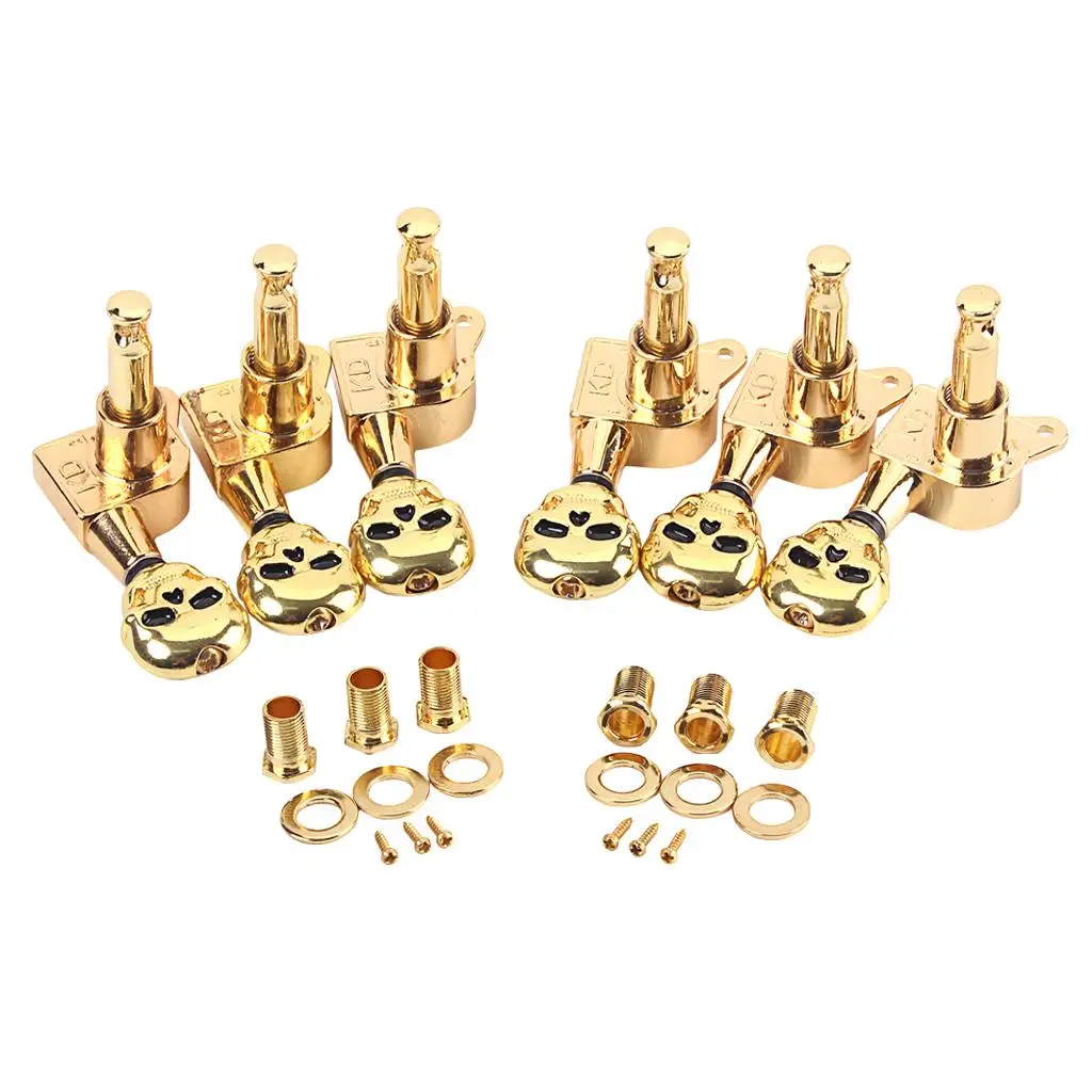 Skull Guitar Tuning Pegs Metal Machine Head Universal Tuning Button Guitar Accessories for Electric Guitar Setup
