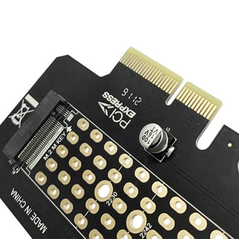 M.2 Nvme Adapter PCI-E3.0 Naar M.2 Nvme Uitbreidingskaart PCI-EX4/X8/X16 Slot Ondersteuning M Sleutel Harde Schijf