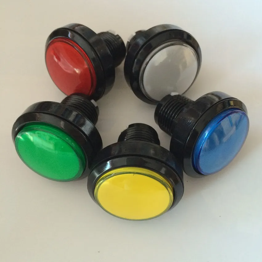 

1 шт., круглая головка SPDT, мгновенный 5-контактный паяльный аркадный игровой автомат, кнопочный переключатель