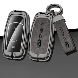 Zinc Alloy Car Key Case Cover for Chery Tiggo 8Pro 7Plus Arrizo8 Omenda Remote Control Keychain Keyless Interior Accessories