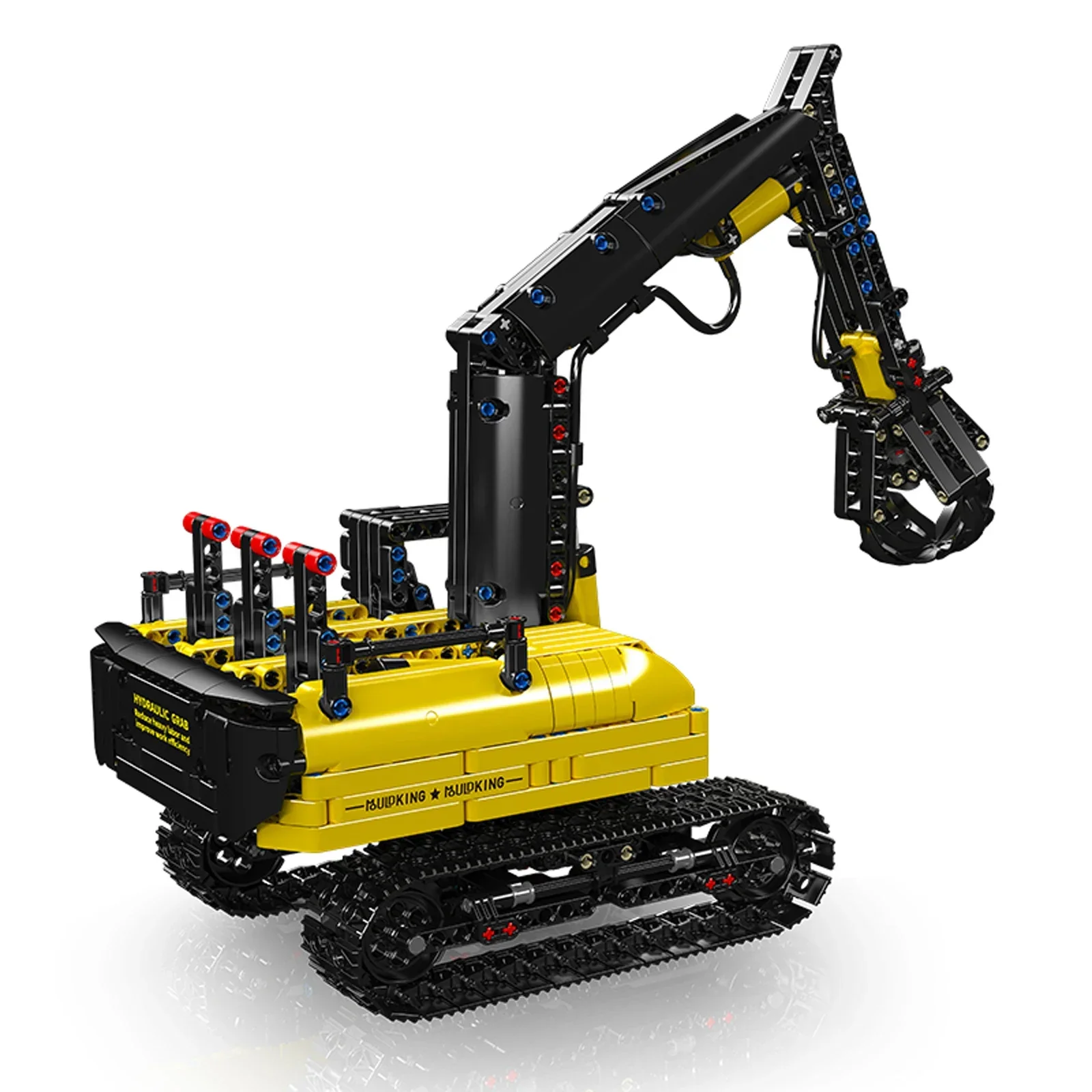866PCS Hydraulic Log Grapple Model Building Blocks with Mechanical Crane Multi-Gear Control Pneumatic Parts for STEM Education