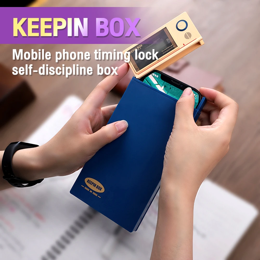 Keepin Box Portable Smartphone Timing Lock Box Universal Mobile Phone Locking Case Student Self-Discipline Cellphone Timing Case