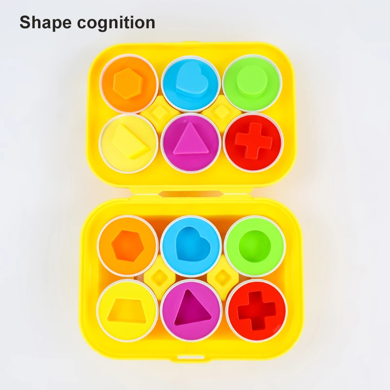 6Pcs Baby Anerkennung Ei Spielzeug Kind Lernen Farbe Form Passenden Montessori Frühen Bildungs Lernen Spielzeug Vorschule Lehre