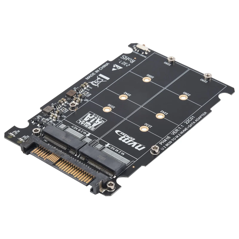 Adaptador M.2 SSD para U.2, SATA-Bus NGFF SSD para PCI-E, U.2 SFF-8639, Pcie M2 Converter, 2in 1