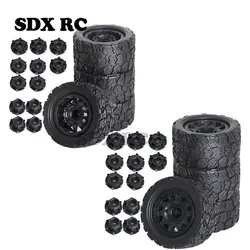 4pcs 110mm 1/10 Monster Stunt Truck Tire 12mm and 14mm Hex for TRAXXAS MAXX ARRMA Granite KRATON Outcast Tamiya Losi Redcat