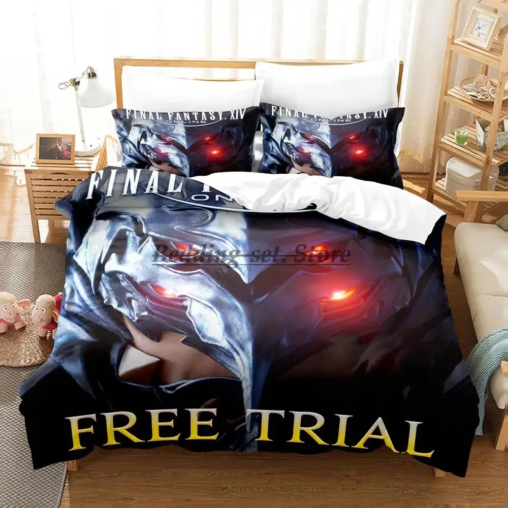 2023 Final fantasy Bedding Set Single Twin Full Queen King Size Bed Set Aldult Kid Bedroom Duvetcover Sets Anime Bed Sheet Set