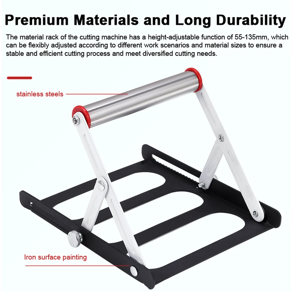 Multifunctional Cutting Machine Material Rack 55-135mm Height Adjustable Tripod Auxiliary Support Bracket Foldable Bracket Frame