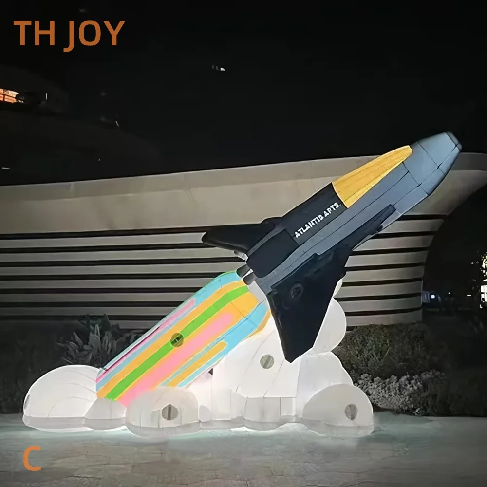

fast air ship to door,outdoor custom inflatable rocket with light, Inflatable Rockets Aircraft for Science Education Exhibition