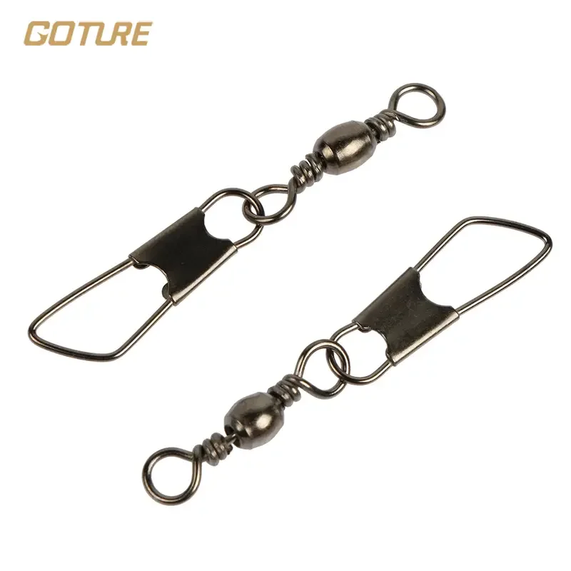 

Goture 200pcs/set Barrel Fishing Swivel Size 10 8 4 Fishing Hook Accessory