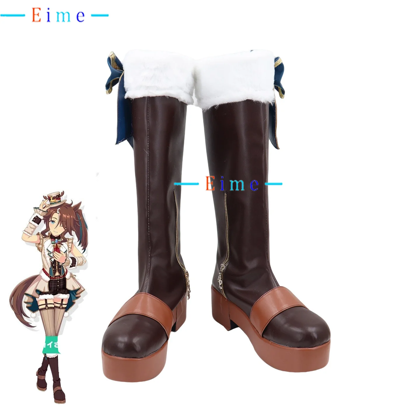 

Game Pretty Derby Mejiro Palmer Cosplay Shoes Anime Accessories Cosplay Props Halloween Carnival Boots PU Shoes Custom Made