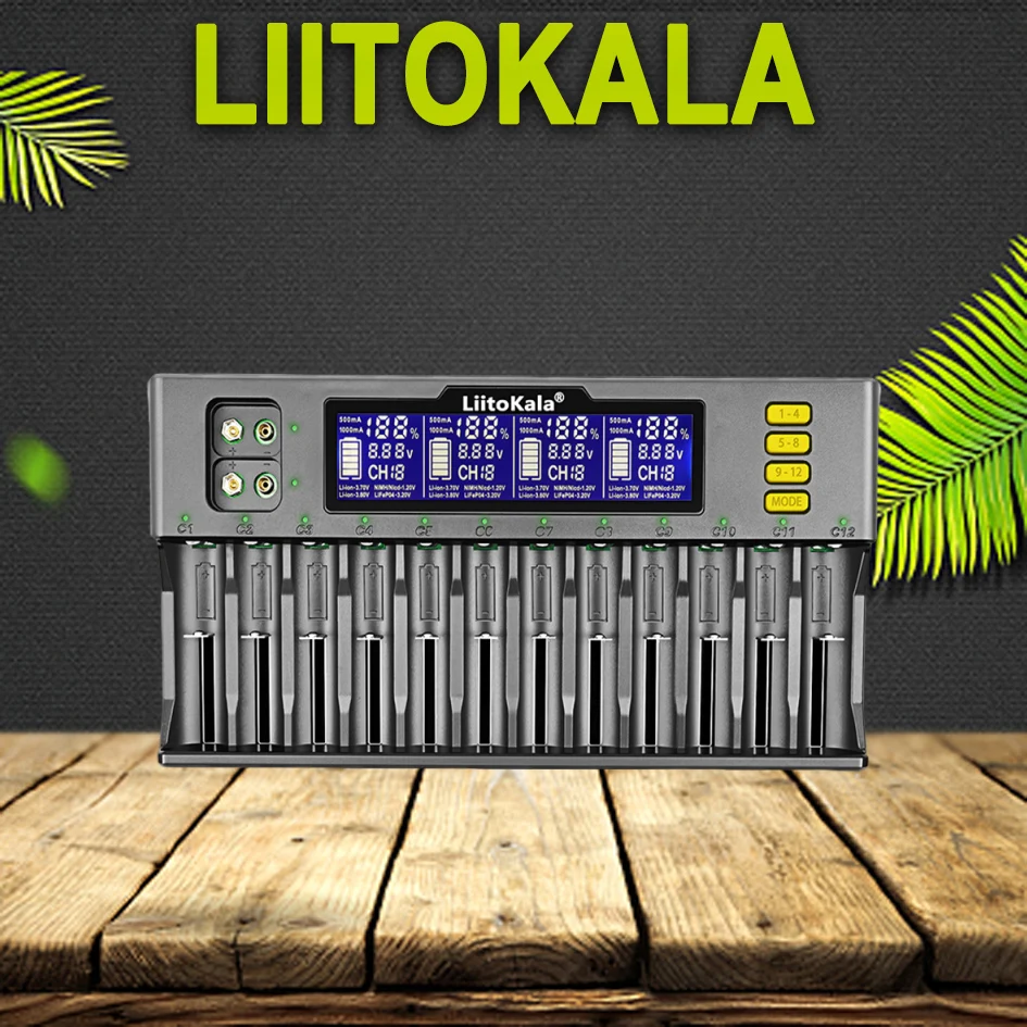 

Умное зарядное устройство LiitoKala Lii-S12 S8 S6 для AA AAA 16340 14500 18650 26650 21700 32700 Li-ion LiFePO4 Ni-MH/CD