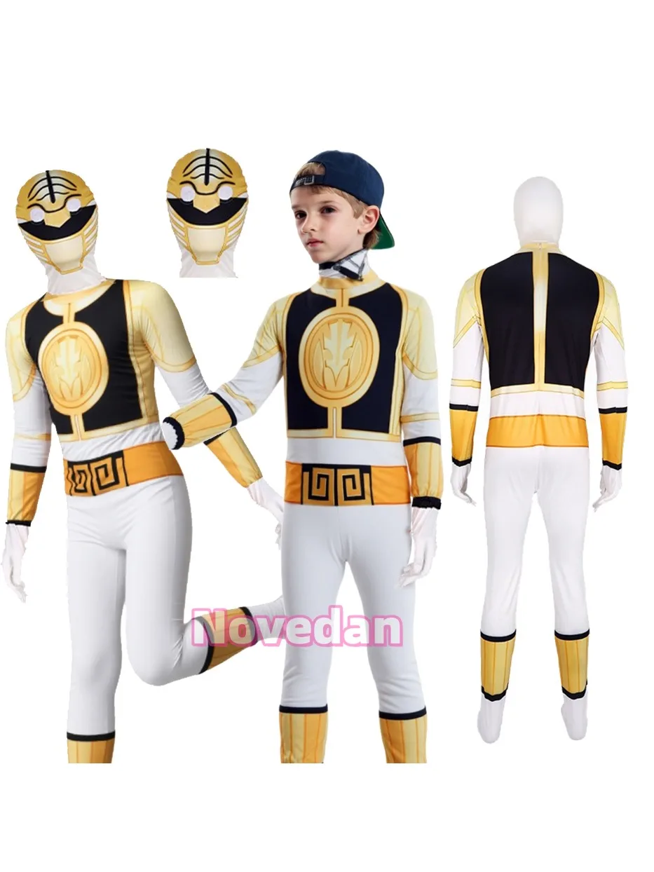 Kinder Superheld Cosplay Power Samurai Sentai Shinkenger Rangers Kostüm Halloween Karneval Geburtstag Party Overall Zentai Anzug