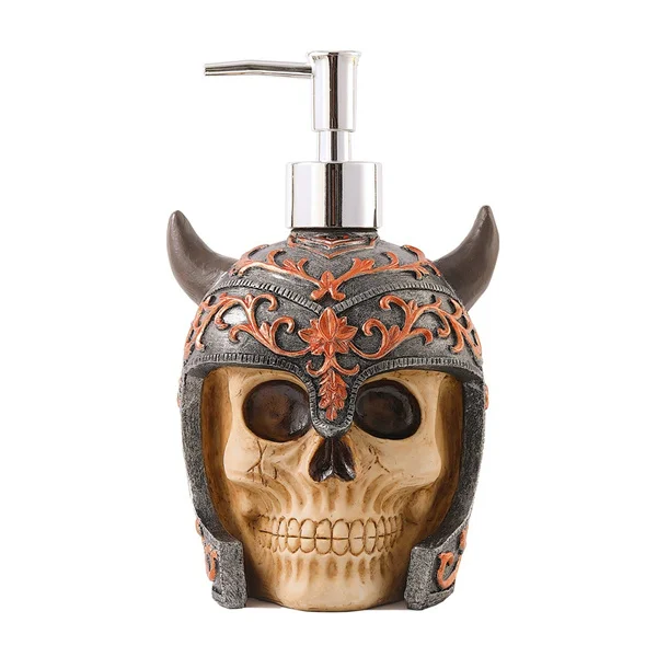 

Creative Practical Decorative Gothic Viking Skull Dispenser Bottle For Shampoo Lotion Liquid Soap Shower Gel Kitchen Bathroom