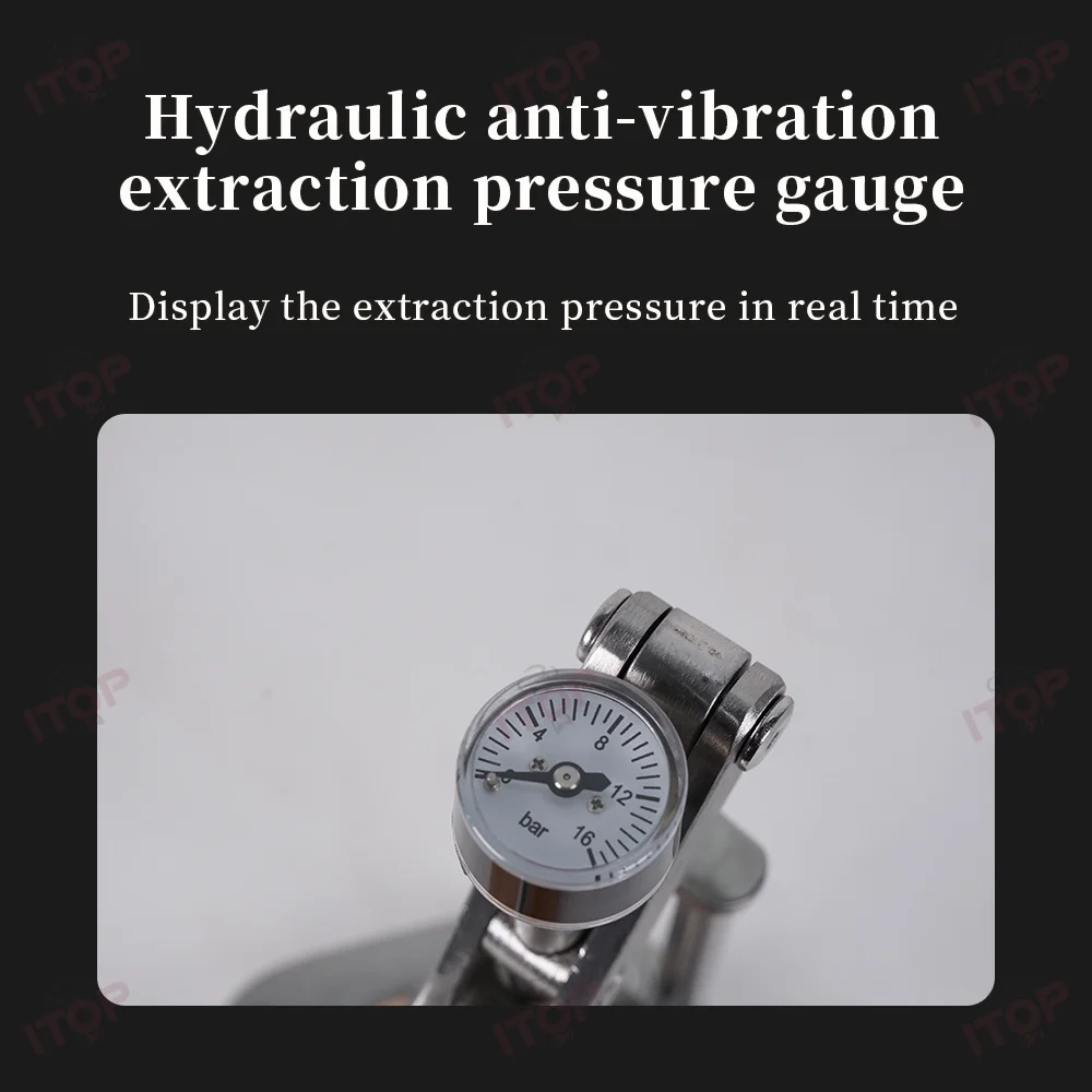 ITOP W1 ماكينة صنع القهوة اليدوية الصغيرة القابلة للفصل ماكينة إسبريسو خارجية 1-16 بار 51 مللي متر رأس تخمير 80 مللي تجويف