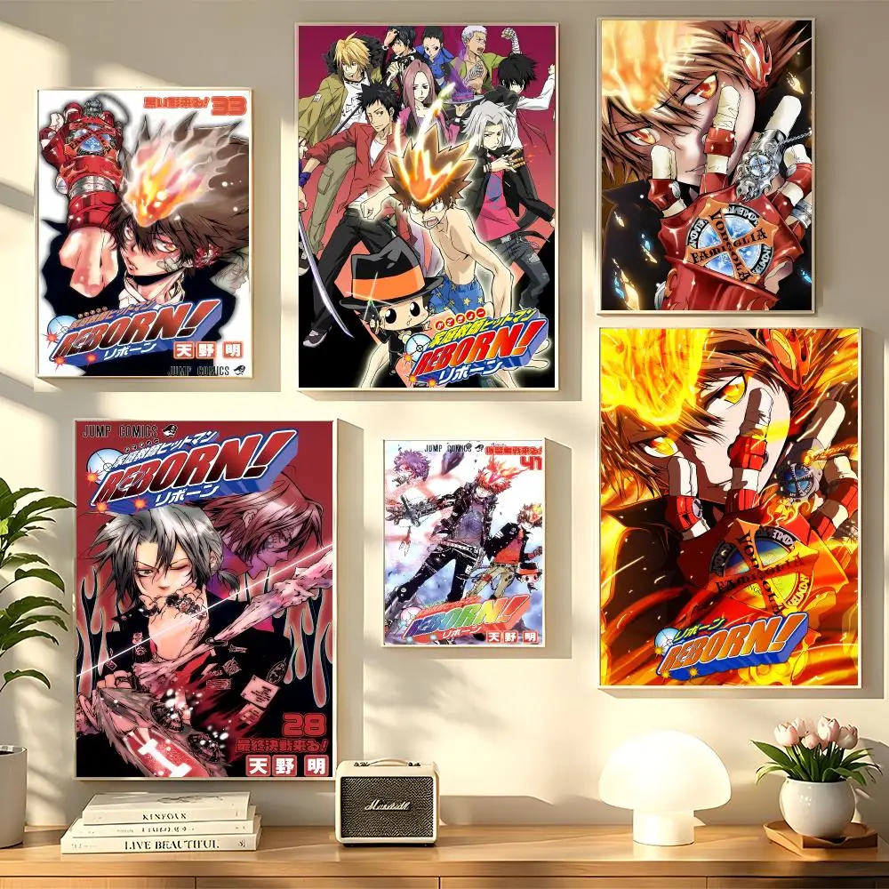 Anime H-HITMAN R-REBORN Poster Decorative Wall Sticker Mural Photo Print for Bedroom Living Room Hallway Home Decor Gift