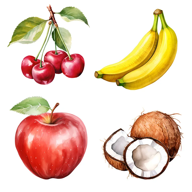 

T2339# Fresh Fruit Stickers, Bedroom Entryway Living Room Porch Home Decoration Wall Stickers, Removable Stickers