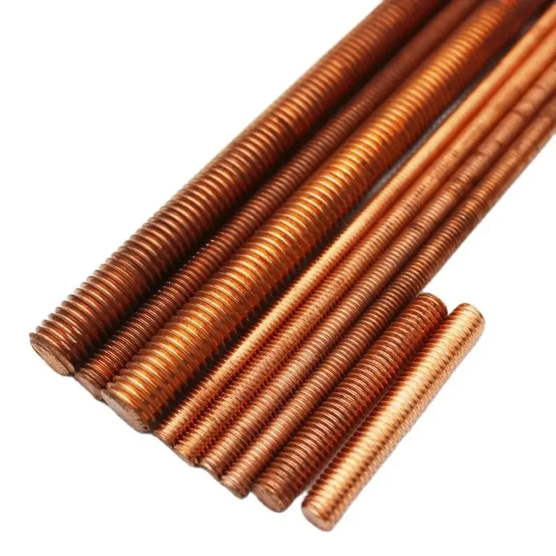Copper Fully Threaded Metric Bar Studding Rods M4 M5 M6 M8 M10 M12 M16 M18 M20