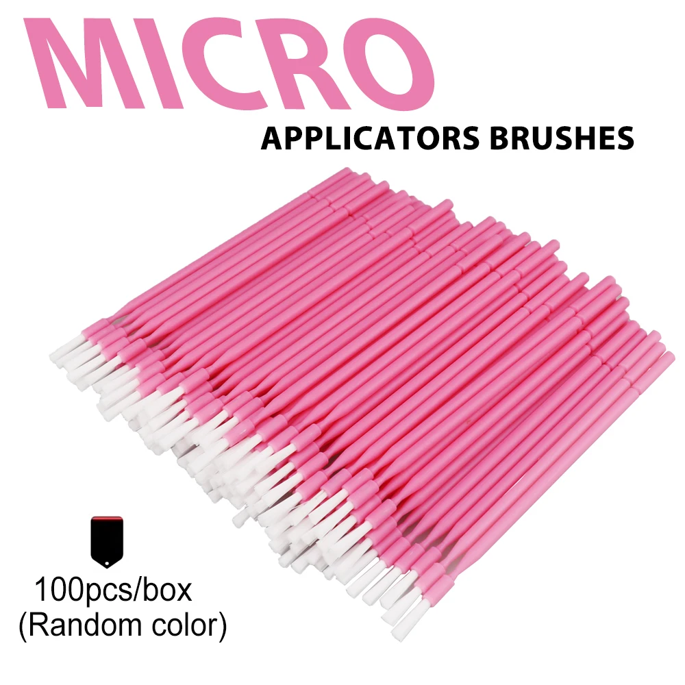 100pcs Dental Disposable Micro Applicator Microbrushes Bendable Eyelash Brushes Swab Extension Tools for Beauty for Dental Use