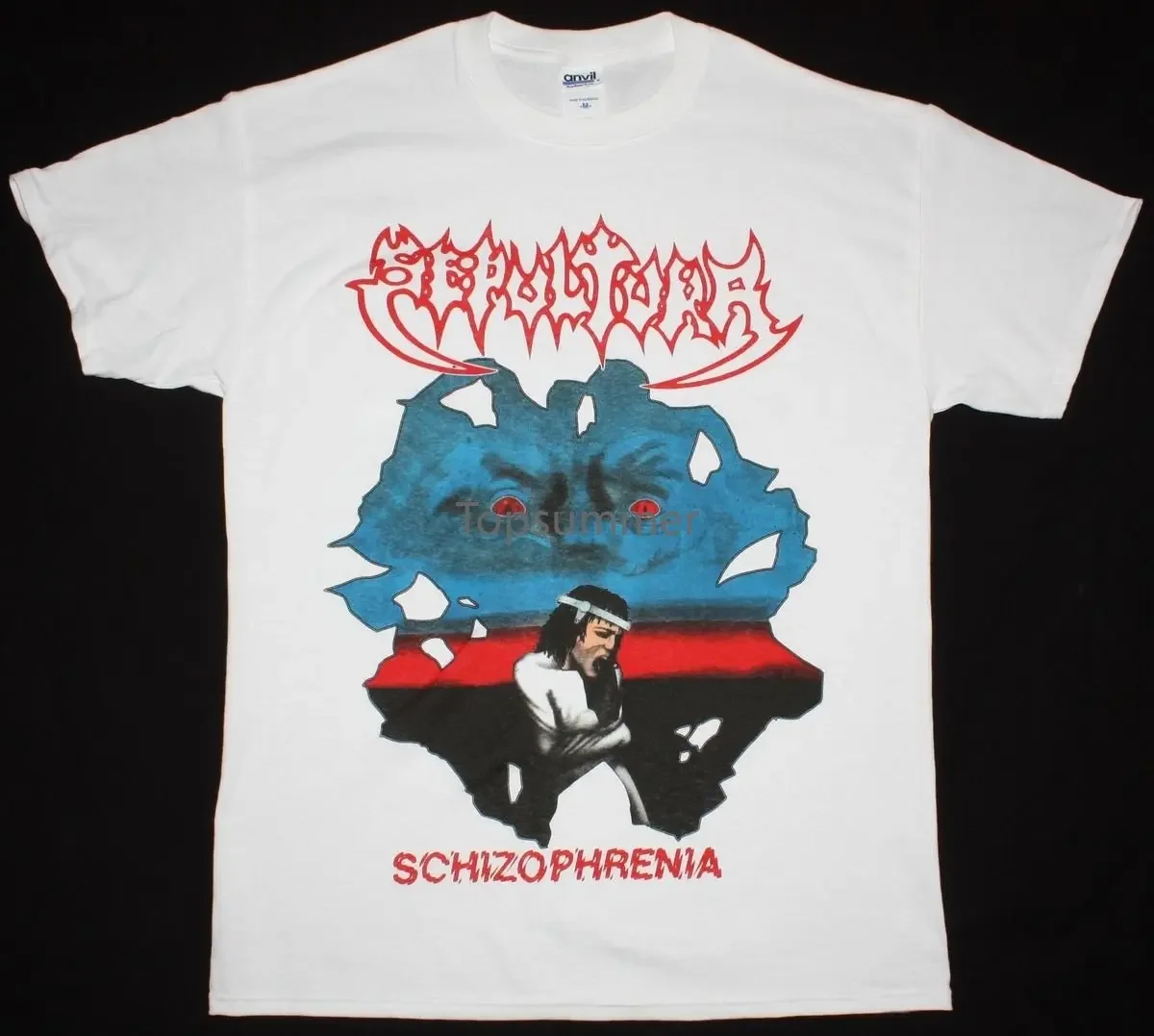 Sepultura Schizophrenia Cavalera Conspiracy S-Xxl New Rare White T-Shirt 2018 New T-Shirt Men Short Sleeve T Shirt