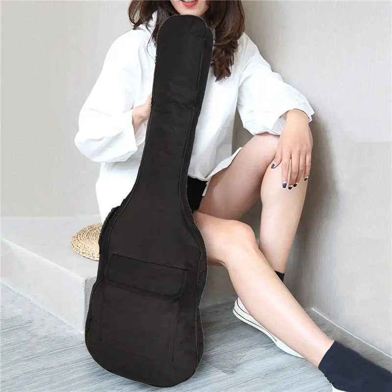 【special】2x-black-waterproof-double-straps-bass-backpack-gig-bag-case-for-electric-bass-guitar-5mm-thickness-sponge-padded