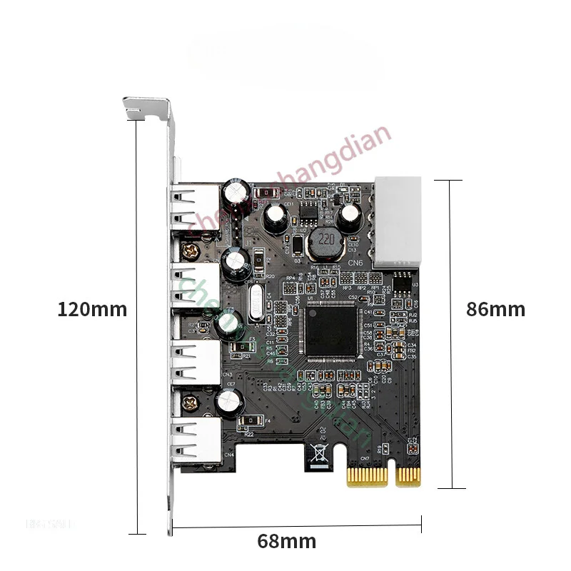 FOR PCIE to USB expansion card desktop four port usb2.0 4pin FOR MOSCHIP