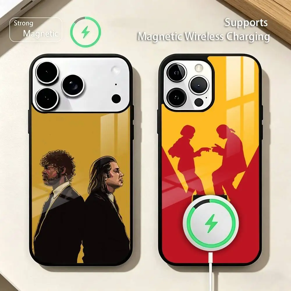 

Independent film P-Pulp Fiction Phone Case For iPhone17,16,15,14,13,12,11 Plus,Pro Supports Magnetic Wireless Charging