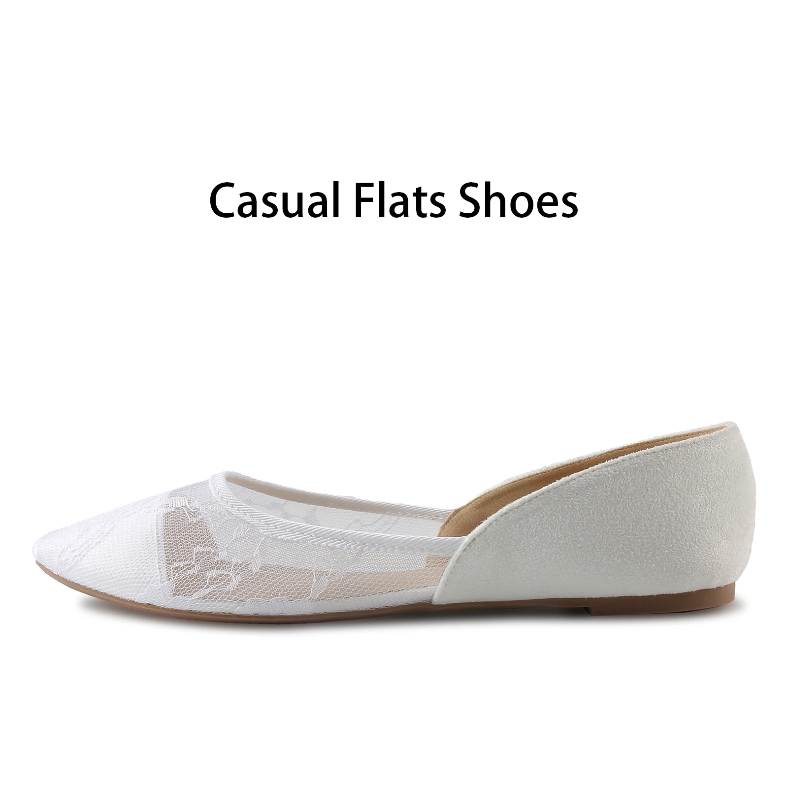 Samilor Flats Shoes Women Wygodne, koronkowe, oddychające baletki dla kobiet