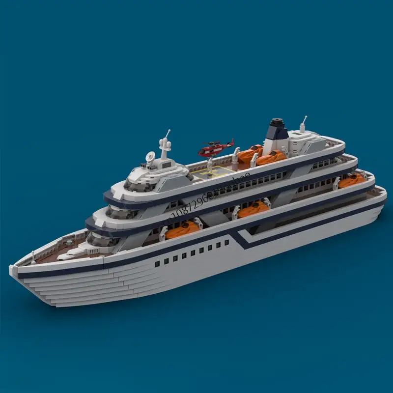 جديد 3531 قطعة Moc سفينة سياحية منفذ المدينة وحدات الركاب نموذج لجمع العبارة لتقوم بها بنفسك التكنولوجيا الطوب الأفكار الإبداعية لعبة هدية بنة #2