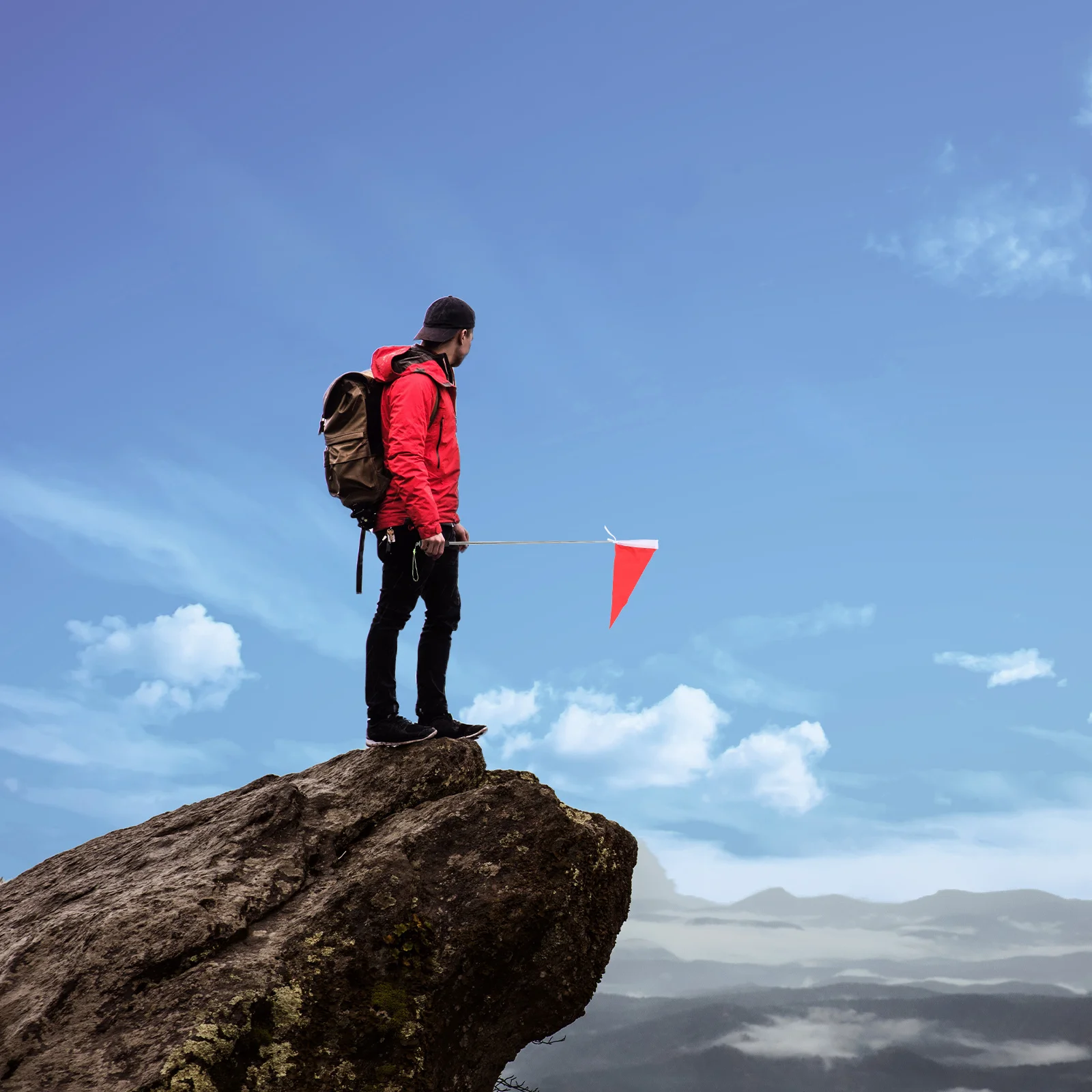 

Tour Guide Flag Adjustable Telescopic Design Bright Colors Portable Lightweight Durable Material for School Trips Kids