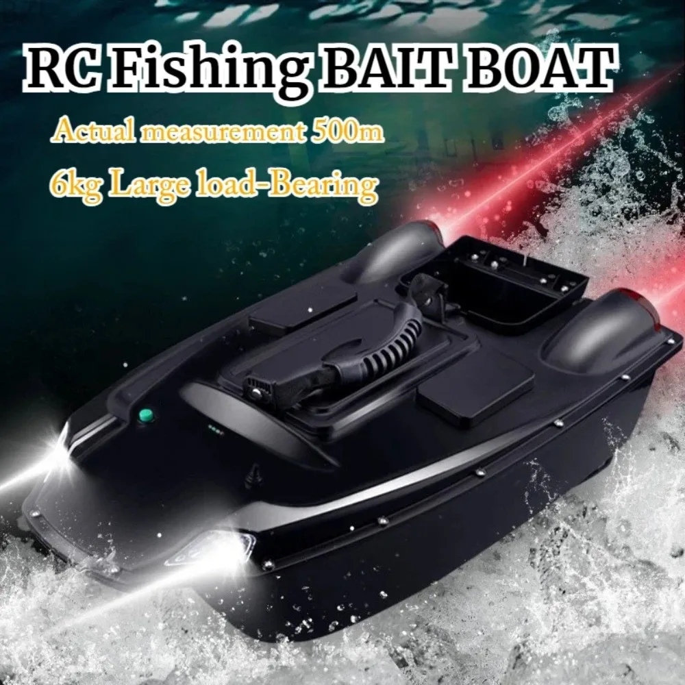 6kg Load Double Warehouse Fishing Bait Boat Wireless Remote Control RC Bait Boat Feeder Fish Finder 500M Remote Range Bait Boat