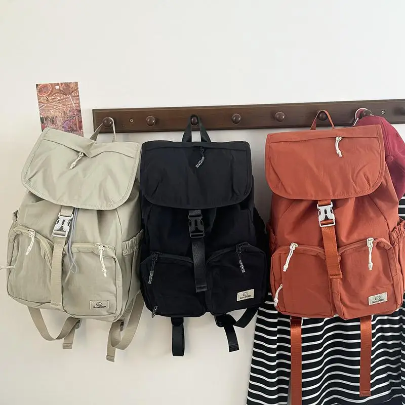 

Outdoor Travel Lightweight Dual-oulder Bag ex Hiking Bapa Student Bookbag Soft Handle Commuter Sle Nylon Material