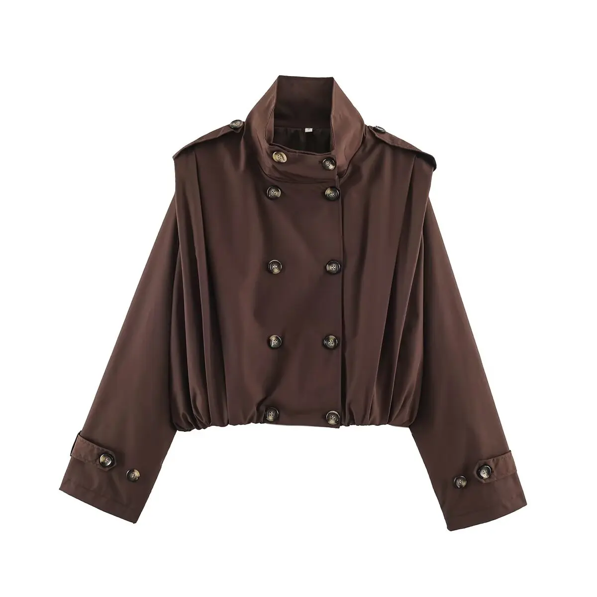 Women's Slim Fit Pleated Trench Coat 2026 Spring-Autumn New Model European Casual Fashion Classic Punk Street Style