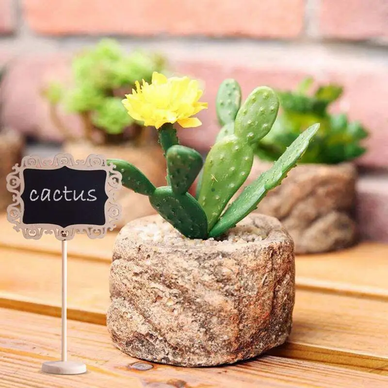 14 PCS Mini Decorative Border Chalkboard Signs With Stand Black Board For Weddings Place Cards, Parties, Message Board Signs And