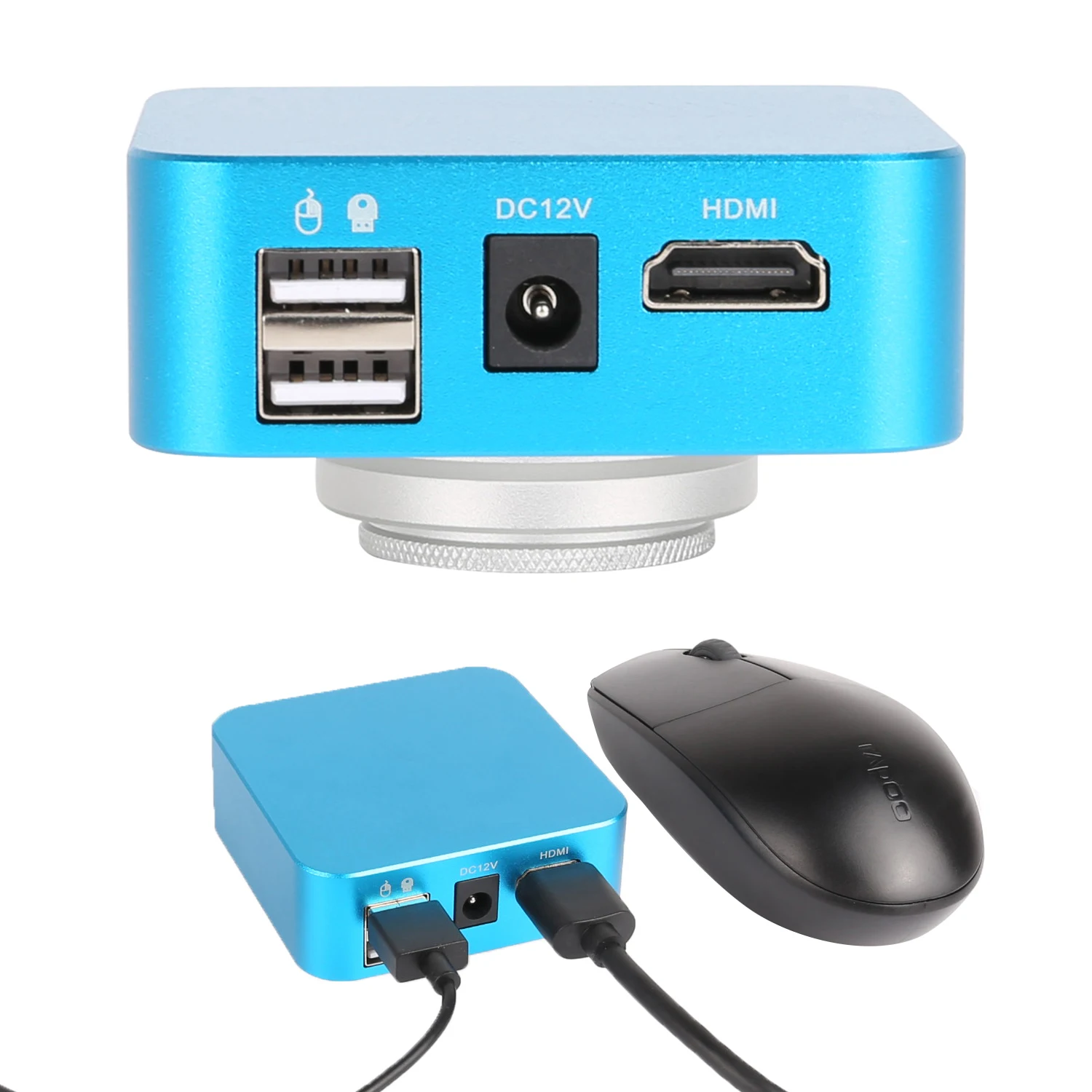 Yizhan 4K 48MP Industrial Lab Vedio microscopio 1080P HDMI USB microscopio fotocamera lente d'ingrandimento 130X C Mount Lens PCB Jewelry Repair