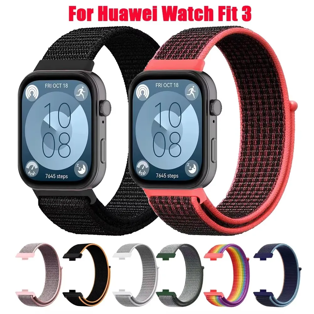 Sports Nylon Loop Strap Bracelet For Huawei Watch Fit 3 Smartwatch Band Wristband For Huawei Watch Fit 3 Strap Watchband Correa