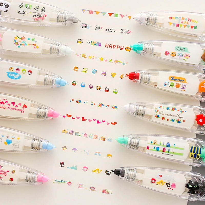 Multifunctionele Cartoon Intrekbare Decoratieve Tape Plakboek Decoraties Levert