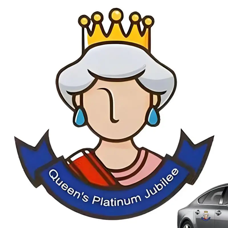 Queen Elizabeth Car Window Cling Car Phone Bumper Sticker Decal Patriotic Car Decal Memorial Window Decal For Automotive Wall