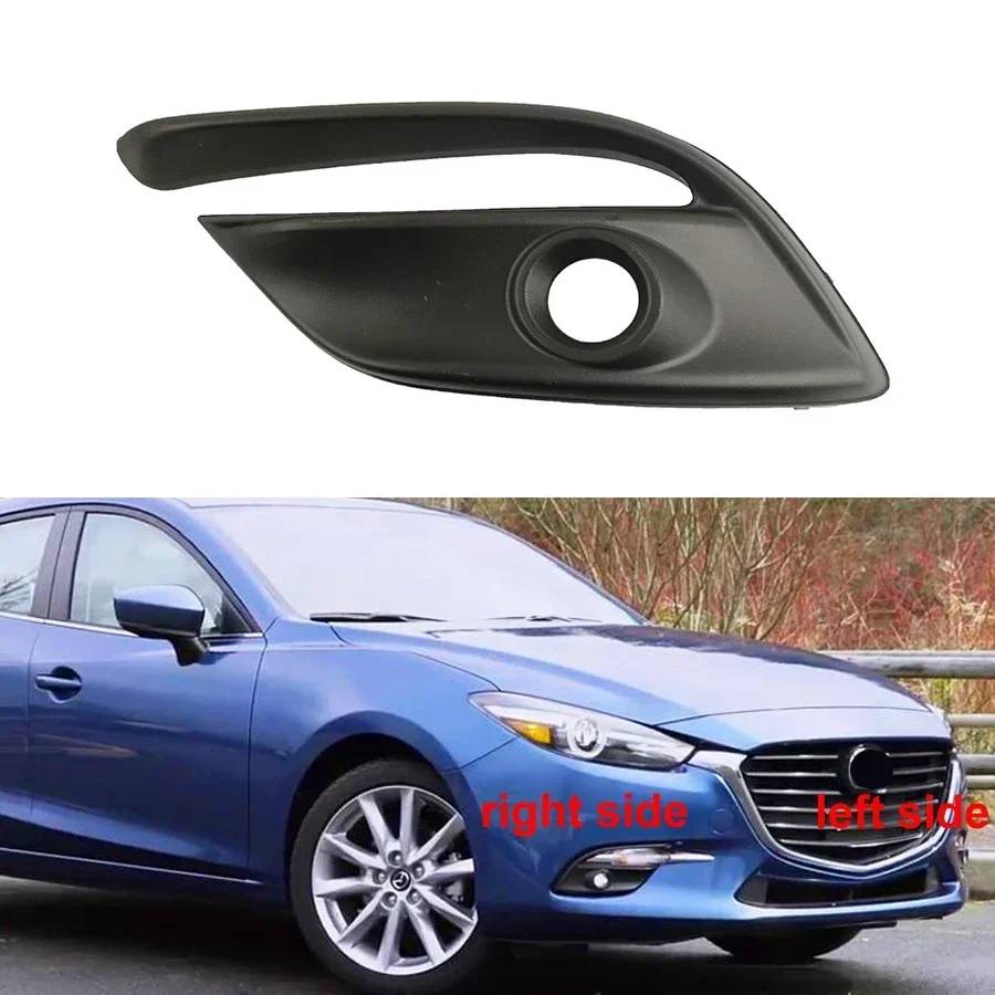 For Mazda 3 Axela 2017 2018 2019 with Hole Car Accessories Front Bumper Fog Light Cover Grille Replacement Lamp Frame