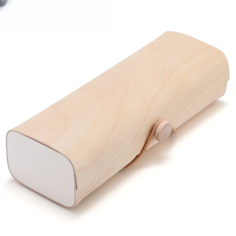 

Прямоугольный деревянный футляр для солнцезащитных очков из березы, экологичный, жесткий, защитный, для хранения очков, модный, новинка 2026 года